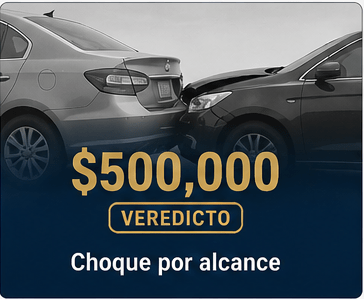 $500,000 veredicto por choque por alcance