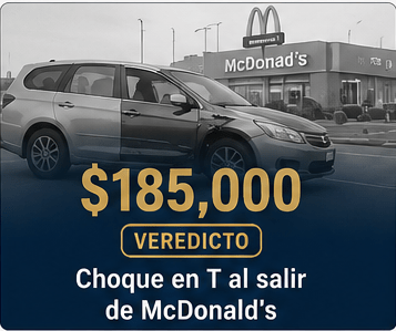 $185,000 veredicto por choque en T