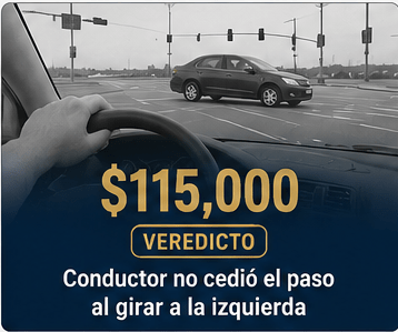 $115,000 veredicto por no ceder el paso