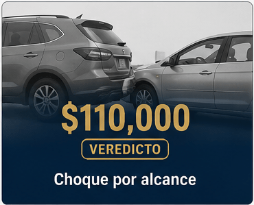 $110,000 veredicto por choque por alcance