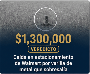$1,300,000 veredicto por caída en estacionamiento