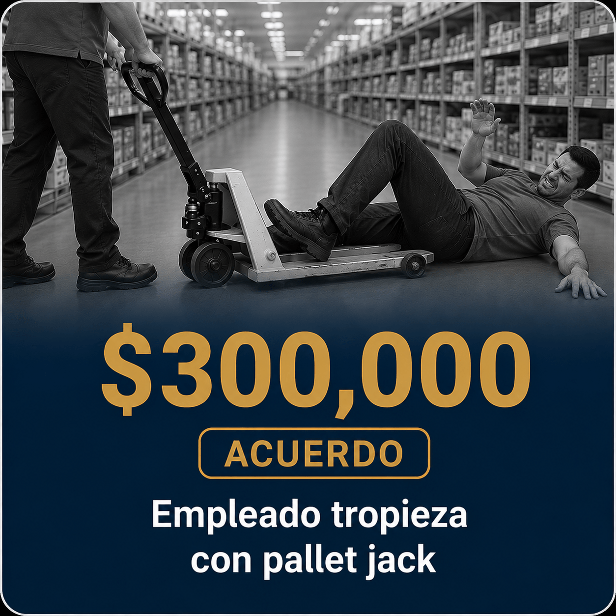 $300,000 acuerdo por incidente con pallet jack